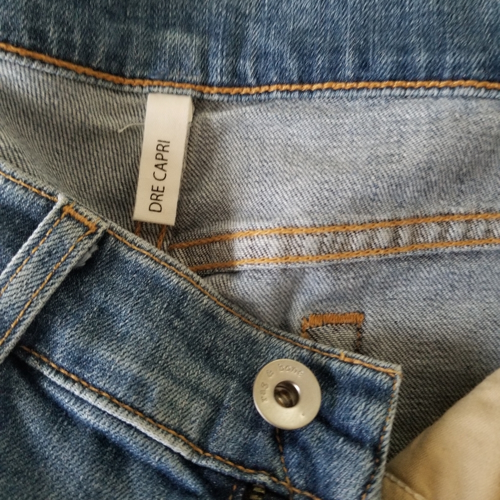 rag & bone Dre Capri Painted Mid Waist Jeans Size 29 Blue - Picture 8 of 11